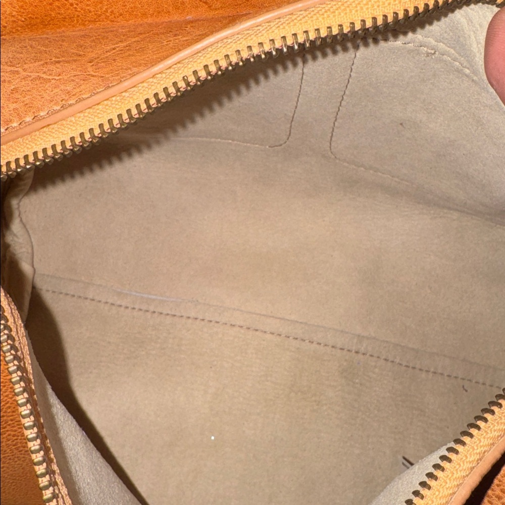 Free People Bag Dylan Brown Distressed Leather Duffle Crossbody - Picture 12 of 17
